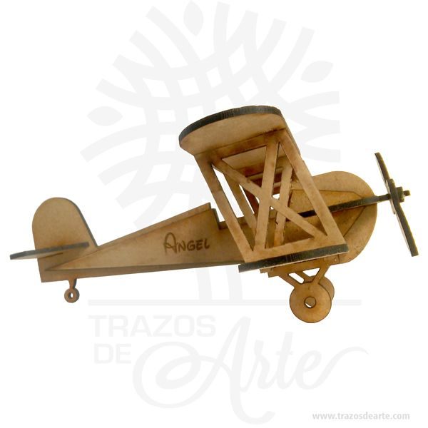 avion de madera de juguete