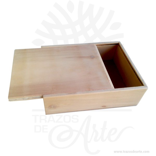 Caja de madera estudio de 40,5 x 20 x 15,5 cm