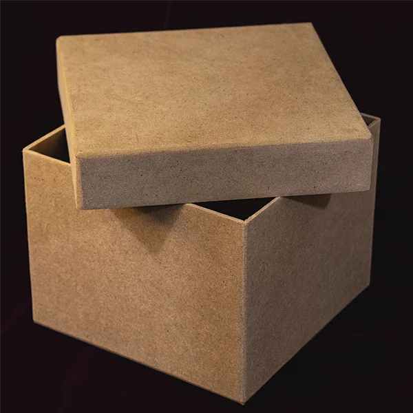 Caja regalo con tapa en MDF 3 Caja regalo con tapa en MDF abierta mostrando su interior