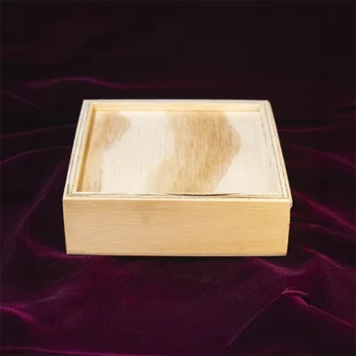 Caja estuche de 12 x 12 x 6 cm en madera para personalizar