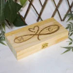 Caja estuche en madera para anillos de compromiso