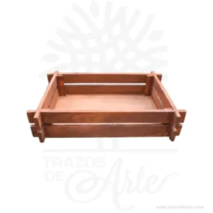 Caja tipo bandeja pintada envejecida | Trazos de Arte Caja bandeja envejecida 20 x 30 x 7 cm