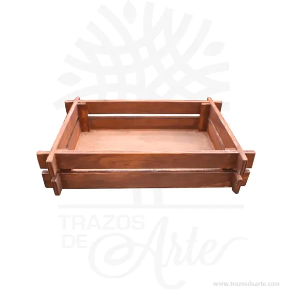 Caja tipo bandeja pintada envejecida Caja bandeja envejecida 20 x 30 x 7 cm