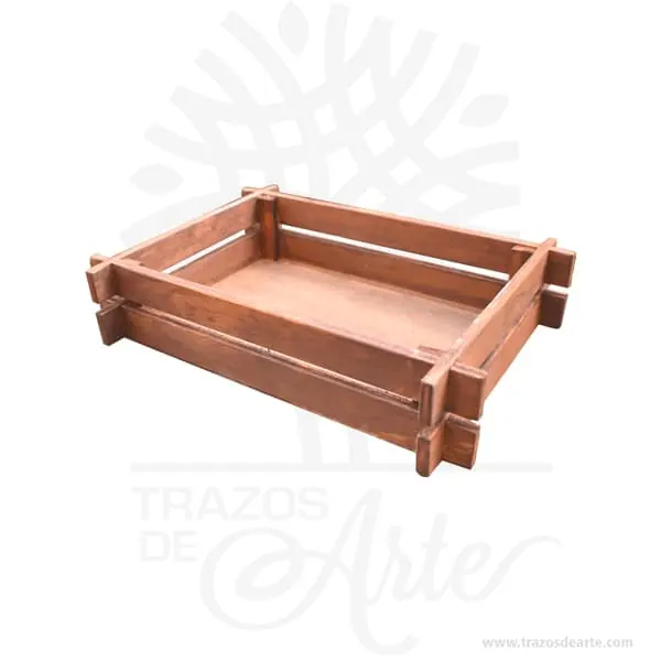 Caja tipo bandeja pintada envejecida | Trazos de Arte Caja tipo bandeja pintada envejecida - Imagen 4