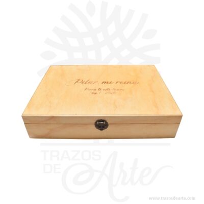 Caja de madera triplex de pino personalizada - Precio COP