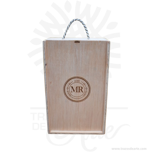 Caja madera para whisky 22 x 34 x 11 cm - Precio COP