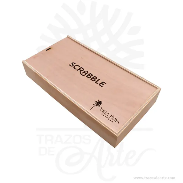 Caja para regalo en triplex de okume | Trazos de Arte Caja en madera de pino de 40 x 20 x 6 cm - Precio COP