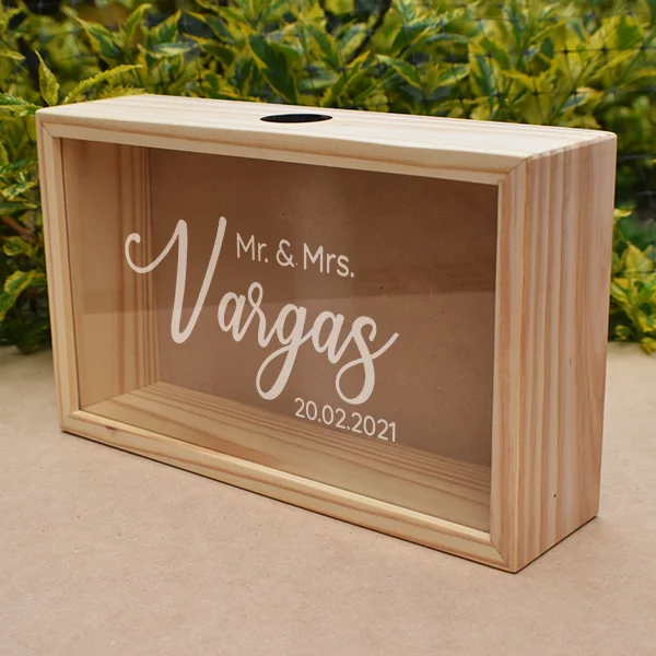 Caja para Corchos de 30 x 8 x 18 cm 3 Caja para corchos en madera vista tres cuartos lateral izquierda