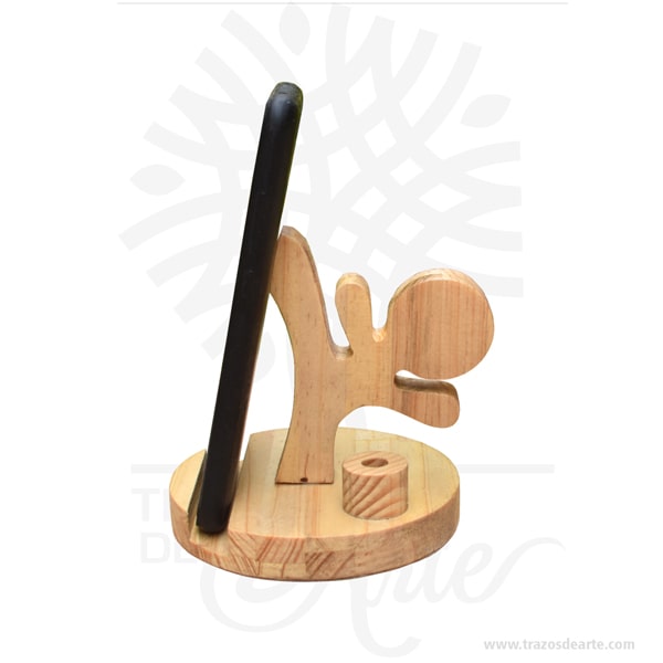 Soporte teléfono karate en madera - Precio COP