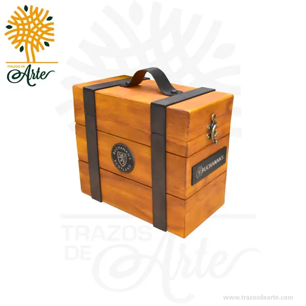 Caja de lujo whisky 3 botellas