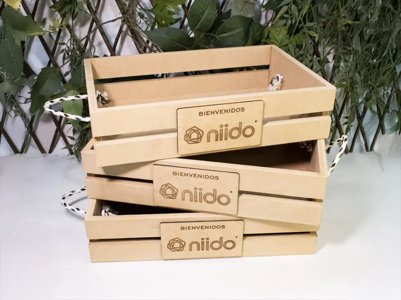 Cajas de madera personalizadas con grabado láser Trazos de Arte