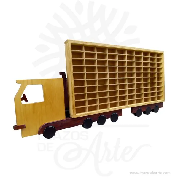 Repisa camión para colección de carros | Trazos de Arte Repisa camión para colección de carros, perfecto mostrador para colecciones, hecho en madera con incrustaciones tipo intarsia. Es hecho de diferentes tipos de madera, basado en requisitos de color, para conseguir el efecto deseado. Las diferentes piezas se cortan de la madera deseada cepillada de diferentes espesores para proporcionar profundidad y contorno luego cuidadosamente a mano se pulen y se pegan a la placa de respaldo. el camión repisa para 100 carros tiene una apariencia rústica conveniente para colgar casi en cualquier lugar. La técnica de intarsia incrusta secciones de madera dentro de la sólida matriz de piedra de pisos y paredes o de mesas y otros muebles. Por contraste marquetería ensambla un patrón de chapas pegadas sobre la canal. Se cree que la palabra “intarsia” se deriva de la palabra latina “interserere” que significa “insertar”. Cuando Egipto entró bajo el dominio árabe en el siglo VII, las artes indígenas de intarsia y incrustaciones de madera, que se prestaban a los decorados no representativos y los patrones de azulejos , se extendieron por todo el magreb . La técnica de intarsia ya se había perfeccionado en el norte de África islámico antes de que se introdujera en la Europa cristiana a través de Sicilia y Andalucía . Tenga en cuenta que la madera es un material único, por lo que cuándo lo reciba será similar, no exactamente al de la foto. Repisa camión para colección de carros Material: madera de pino Tamaño 140 × 80 × 6 cm. Tamaño casilla: 9 x 4 x 4 cm Color: Descripción en foto. Fecha estimada de entrega: De 8 a 10 días hábiles (en Bogotá, Medellín, Cali), al resto del país de 12 a 18 días. Recuerda que el tiempo de entrega comienza a partir del momento en que tu pago sea confirmado. Todos los productos son entregados al domicilio que informaste al realizar la compra. Vendido y enviado por: Trazos de Arte. Envío rápido y seguro. No incluye domicilio. Personalización Realiza un pedido personalizado, podemos agregar lo que desees, como nombre, fecha, frase, logotipo, imagen o empaque regalo. Ofrecemos: Grabado por láser, grabado CNC Router, sublimado o papel adhesivo, el precio varía según el tipo de personalización que desees, encontrarás más información en “Servicios” en nuestro menú secundario. Si deseas cotizar o tienes preguntas presiona el botón Cotizar personalización con gusto las responderemos. ¿Cómo comprar? Selecciona tu producto. Si tienes alguna duda por favor escríbenos. Haz clic en el botón de compra y la cantidad que deseas. Ingresa los datos de facturación y entrega. Realiza el pago de tu pedido. Recibe el pedido en tu domicilio.