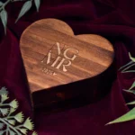 Caja para Anillo con Forma de Corazón Personalizada