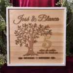 Cuadro de Aniversario Personalizado en Madera